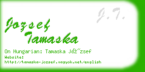 jozsef tamaska business card